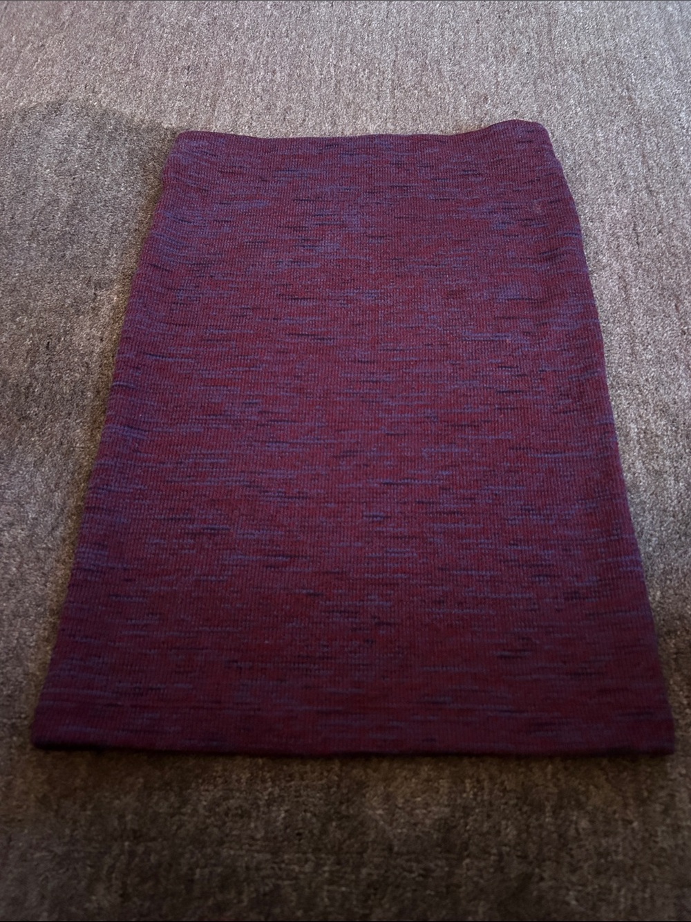 LOFT Marled Raspberry Knit Pencil Skirt